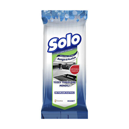 Solo Islak Temizlik Mendili 40'Li Tum Yuzeyler 4 Adet