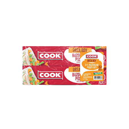 Cook Buzdolabı Poşeti Orta Eko 80'Li 4 Adet