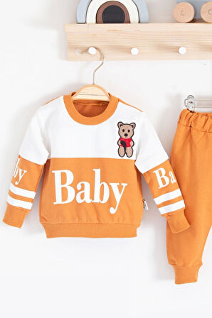 3-18 Ay Erkek Bebek Alt&Üst Takımı Baby 2'li Hardal