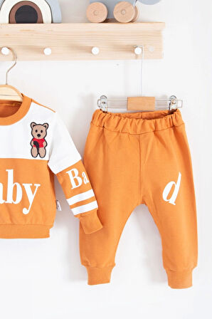 3-18 Ay Erkek Bebek Alt&Üst Takımı Baby 2'li Hardal