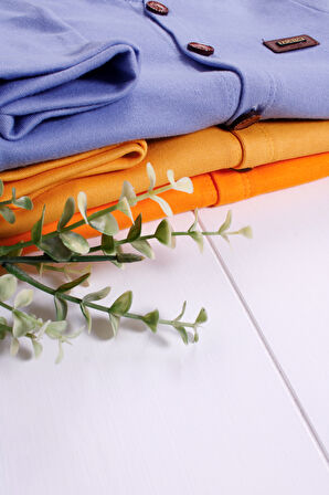 3-12 Ay Düğmeli Önden Açık İnterlok Tulum Hardal