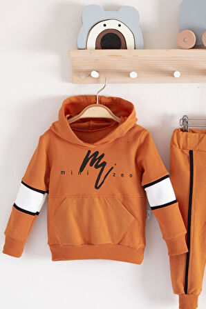 3-18 Ay Erkek Bebek Takımı Mini Zeo 2'li Kahverengi