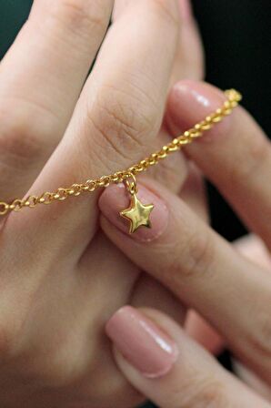 14 Ayar Altın Yıldızlı Doç Bileklik