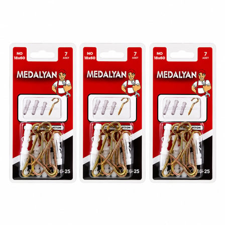 84 ADET 18X60 AÇIK PİTON DÜBELLİ 12X7PCS
