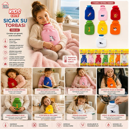 ÇOCUK POLARLI SICAK SU TORBASI 500ML