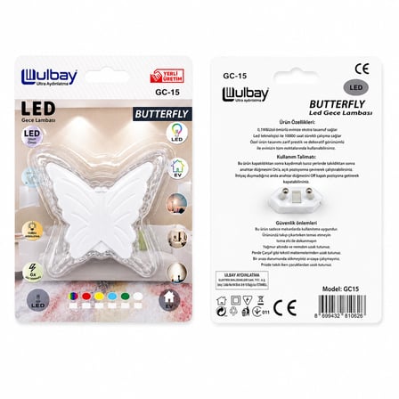 10 ADET KELEBEK LED GECE LAMBASI GC-15