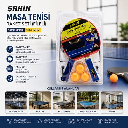 MASA TENİSİ FİLELİ PİNPON RAKET SETİ 2PCS RAKET - 3PCS TOP - 1PCS FİLE - AYAK