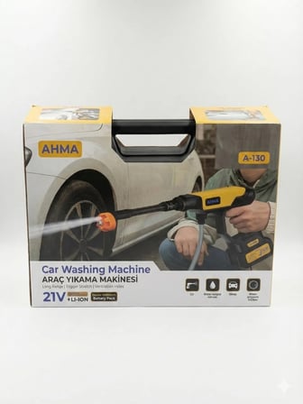 Akülü Basınçlı Araç Yıkama Makinesi | 21v Çift Batarya | 175 Psı Güç | 3.6l/dk Su Akışı A-130