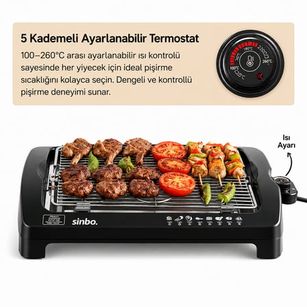 ELEKTRİKLİ IZGARA 2000W SBG-7102
