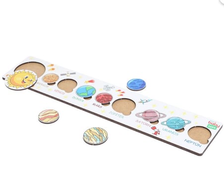 Montessori Gezegenler Puzzle