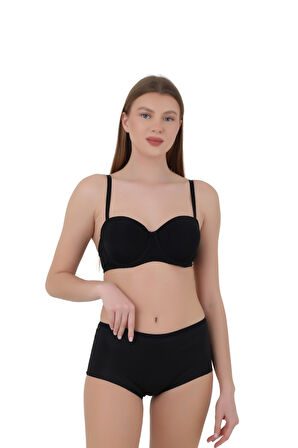 Kadın Yüksek Bel Toparlayıcı Külot - Özel Kalıp 3'lü Paket (Siyah, Beyaz, Ten Renk)