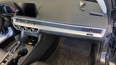 Honda  Civic FE1 2022+ Uyumlu  Göğüslük Kaplama 2 Parça - Silver