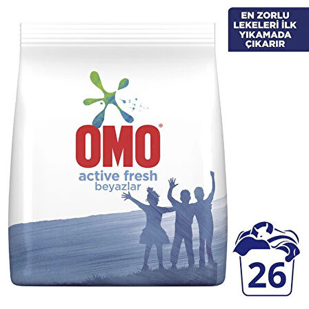 Omo Active Fresh Beyazlar 4 kg ve Renkliler 4 kg 2 li Set