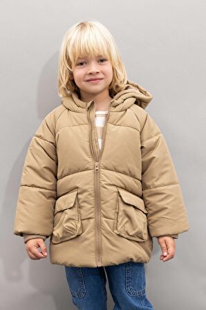 DeFacto Erkek Bebek Su Geçirmez Polar Astarlı Kapüşonlu Mont A2212A524WNBG801