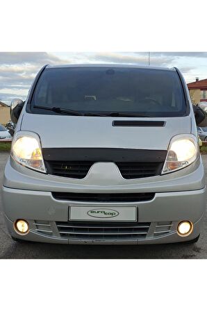 Opel Vivaro Ön Kaput Koruma Rüzgarlığı 3mm Akrilik (ABS) Parlak Siyah Deflektör 2001-2013