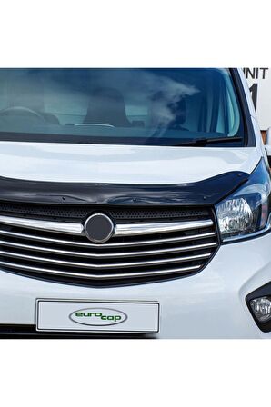 Opel Vivaro Ön Kaput Koruma Rüzgarlığı 3mm Akrilik (ABS) Parlak Siyah Deflektör 2014-2018