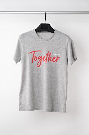 SLİMFİT BASİC BASKILI PENYE ERKEK T-SHİRT