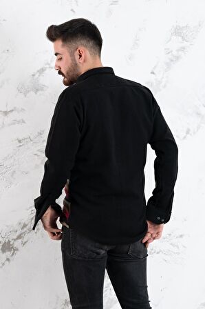 ADVANTE SLİMFİT PARÇA DESENLİ ERKEK ODUNCU GÖMLEK