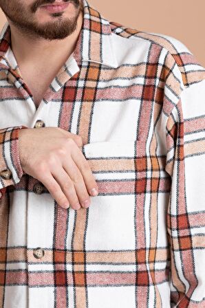 OVERSİZE ERKEK ODUNCU EKOSELİ GÖMLEK