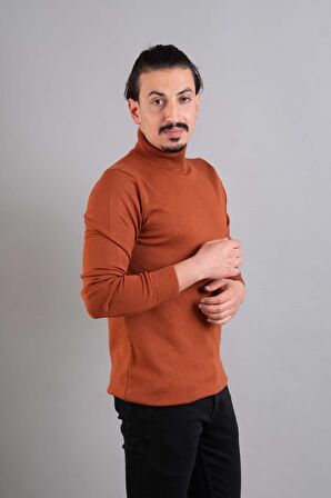 BRNG YARIM BALIKÇI SLİMFİT LİKRALI ERKEK KAZAK