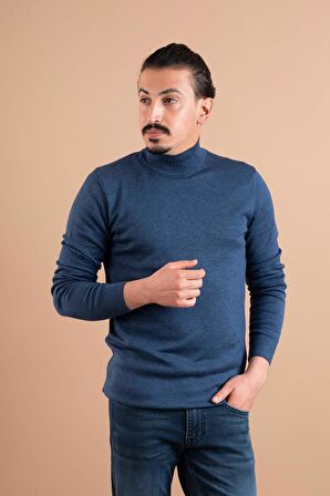 BRNG YARIM BALIKÇI SLİMFİT LİKRALI ERKEK KAZAK