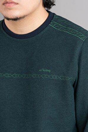 NOTRA REGULAR FİT ERKEK SELANİK KUMAŞ TRİKO KAZAK