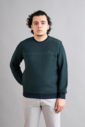 NOTRA REGULAR FİT ERKEK SELANİK KUMAŞ TRİKO KAZAK