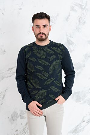 SAN&FA REGULAR FİT DESENLİ ERKEK TRİKO KAZAK