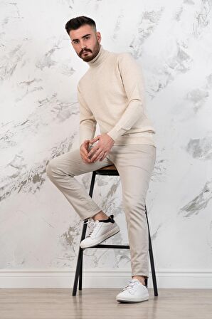 BOĞAZLI SLİMFİT ERKEK TRİKO KAZAK