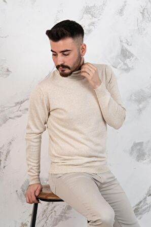 BOĞAZLI SLİMFİT ERKEK TRİKO KAZAK