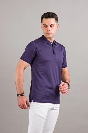 NEHİR by Faruk Ülker Polo Yaka Çıt Çıtlı Merserize Süperfine Cotton Erkek T-Shirt 