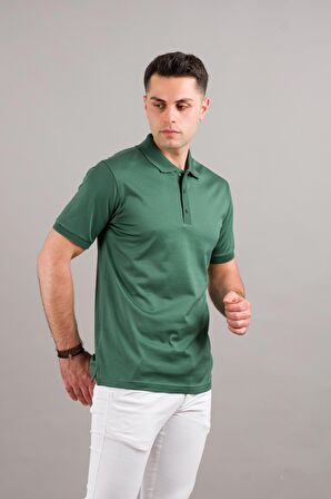 NEHİR by Faruk Ülker Polo Yaka Çıt Çıtlı Merserize Süperfine Cotton Erkek T-Shirt 