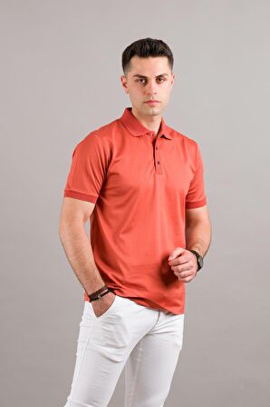 NEHİR by Faruk Ülker Polo Yaka Çıt Çıtlı Merserize Süperfine Cotton Erkek T-Shirt 