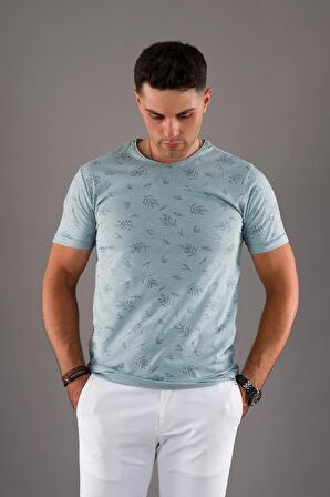 SLİMFİT BASKILI PAMUKLU ERKEK PENYE T-SHİRT