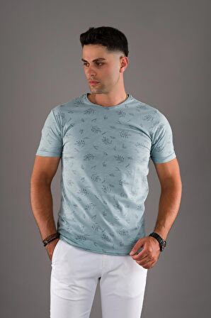 SLİMFİT BASKILI PAMUKLU ERKEK PENYE T-SHİRT