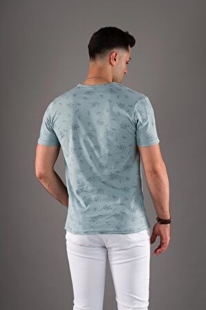 SLİMFİT BASKILI PAMUKLU ERKEK PENYE T-SHİRT