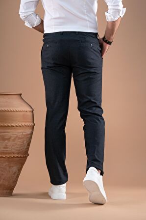 ECER BELİ LASTİKLİ İPLİKLİ REGULAR FİT KIŞLIK KUMAŞ PANTOLON