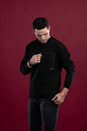 OVERSİZE BASKILI PAMUKLU ERKEK SWEATSHİRT