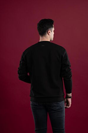 OVERSİZE BASKILI PAMUKLU ERKEK SWEATSHİRT