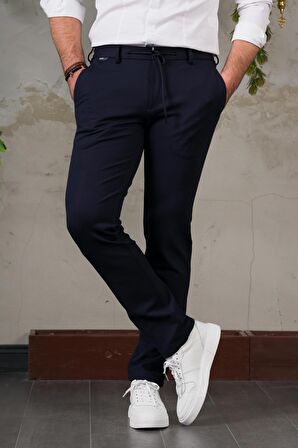 ECER LİKRALI BELİ LASTİKLİ İPLİKLİ KIŞLIK KUMAŞ ERKEK JOGGER PANTOLON 