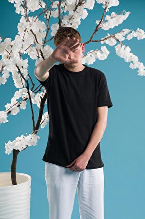 SLİMFİT PAMUKLU BİSİKLET YAKA LİKRALI KISA KOL ERKEK TRİKO YAZLIK T-SHİRT