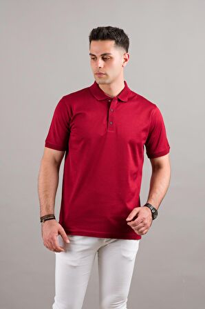 NEHİR by Faruk Ülker Polo Yaka Çıt Çıtlı Merserize Süperfine Cotton Erkek T-Shirt 