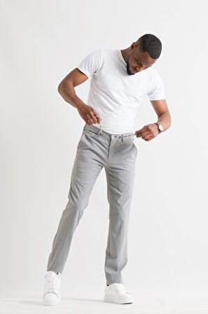 Ecer Slimfit Beli Lastikli İplikli İnce Yazlık Kumaş Jogger Pantolon