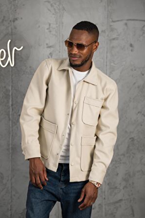 Çıt Çıt Kapamalı Regular Fit Torba Cepli Astarsız Erkek Spor Polar Gömlek
