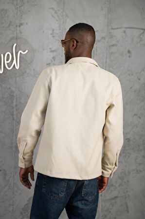 Çıt Çıt Kapamalı Regular Fit Torba Cepli Astarsız Erkek Spor Polar Gömlek