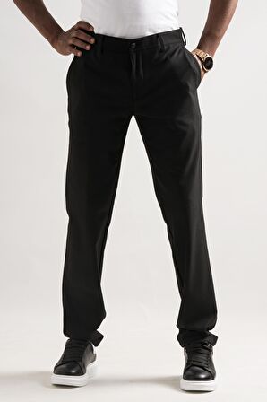 Ecer Slimfit Armürlü Kendinden Desenli Boru Paça Kışlık Erkek Kumaş Pantolon