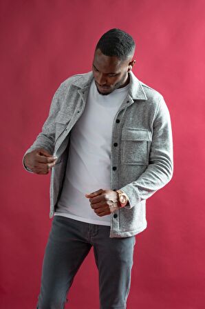 Sir Slimfit Çıtçıt Kapamalı Yan Ve Kapak Cepli Astarsız Yakalı Kırçıllı Spor Kısa Ceket 