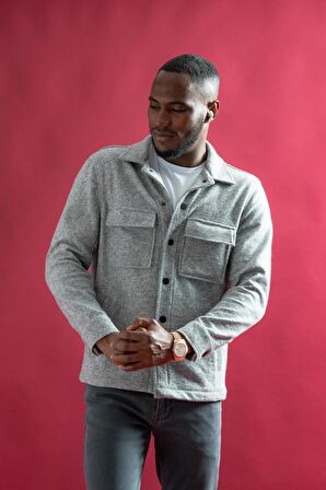 Sir Slimfit Çıtçıt Kapamalı Yan Ve Kapak Cepli Astarsız Yakalı Kırçıllı Spor Kısa Ceket 