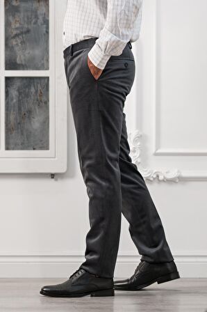 Apartro Regular Fit İnce Fitilli Boru Paça Yan Cep Kalın Kumaş Kadife Pantolon