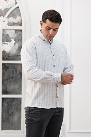 Advante Geniş Kesim Cepli Kareli Mevsimlik Kumaş Erkek Gömlek